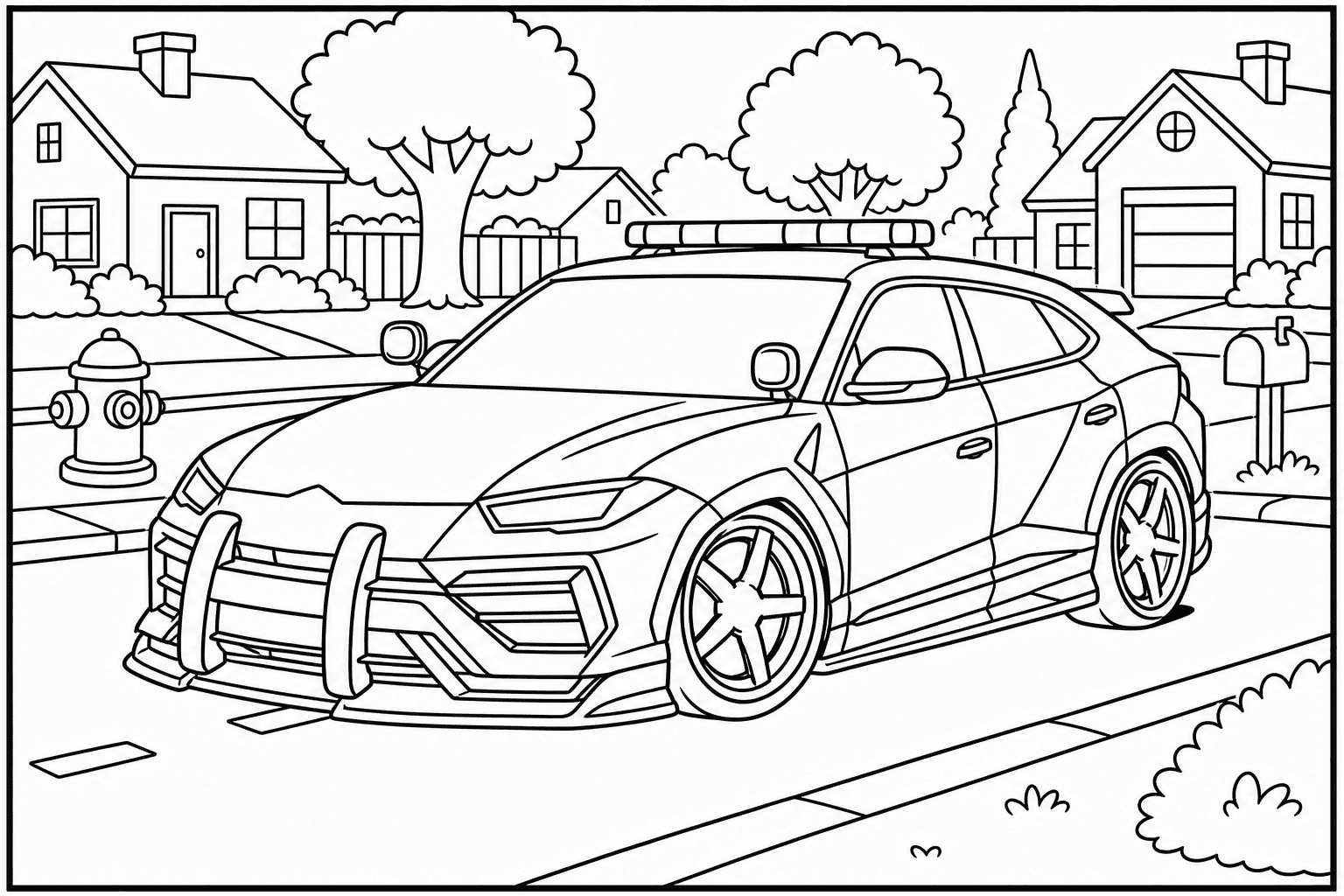 Lamborghini Urus Performante Police Spec coloring page