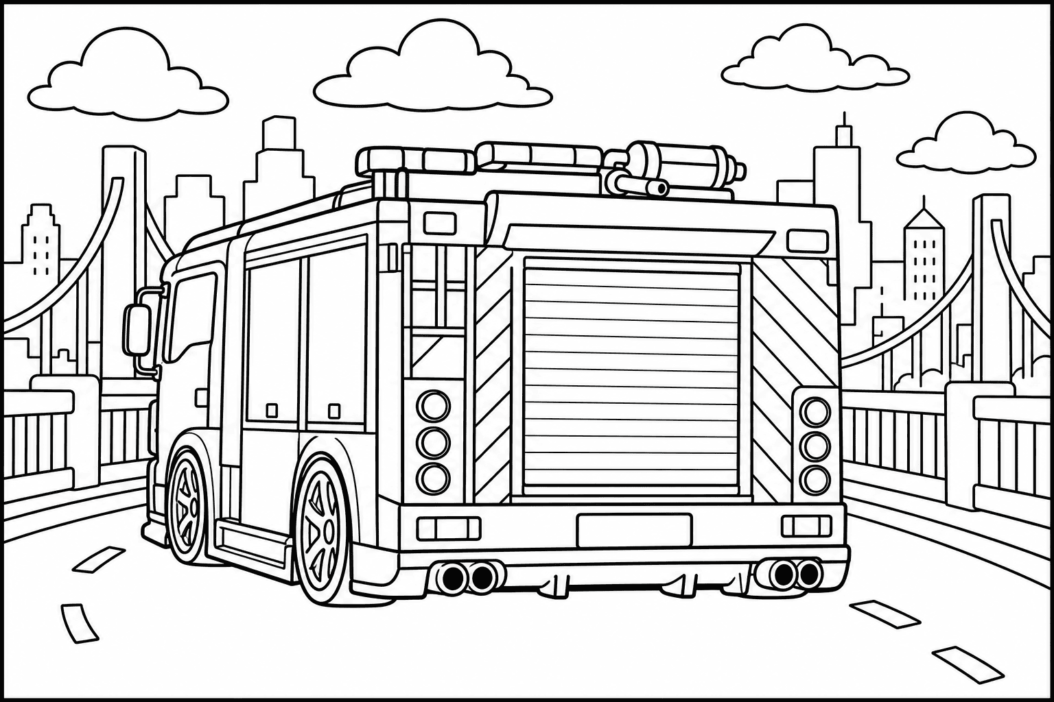MAN TGM Fire Engine coloring page