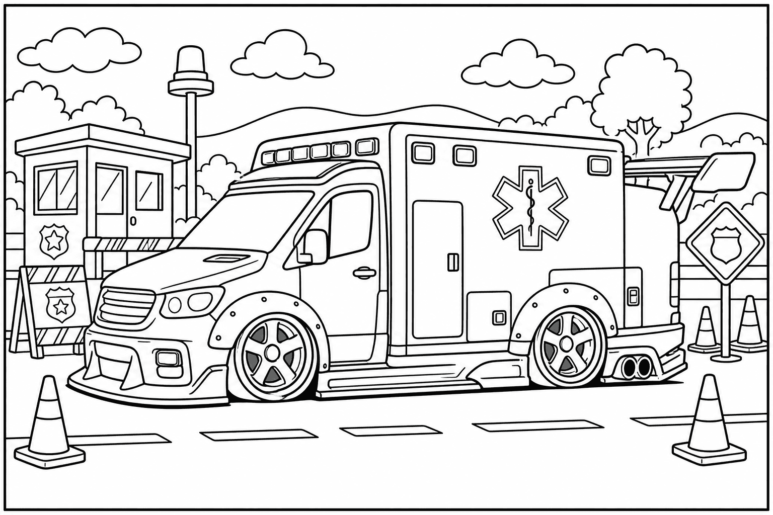 Mercedes-Benz Sprinter Ambulance coloring page