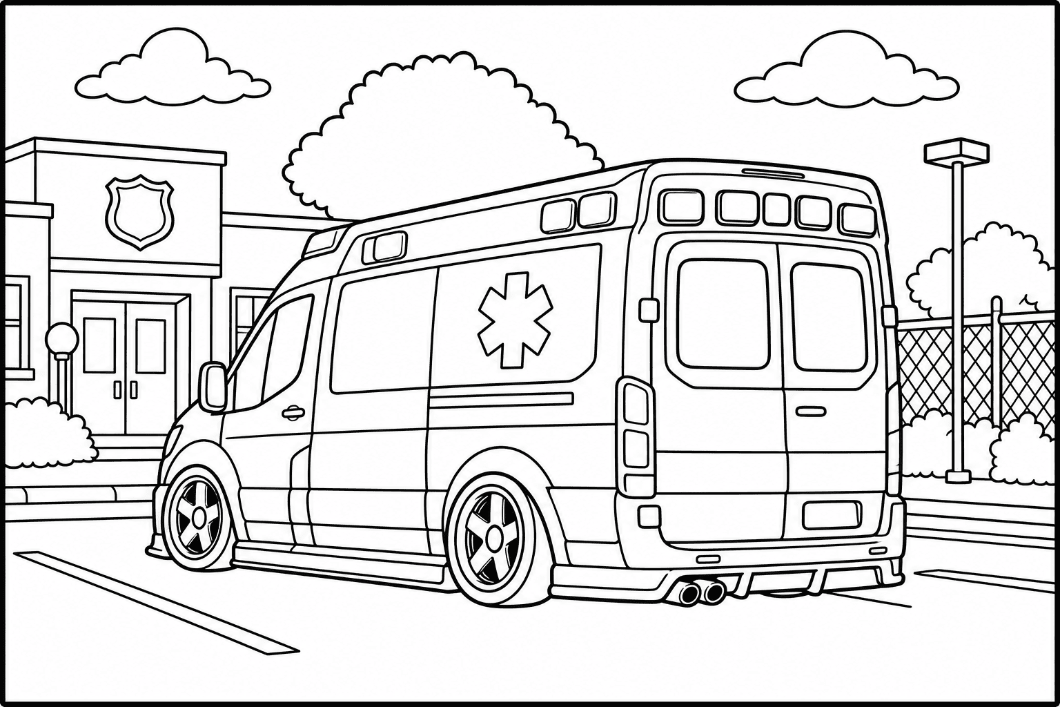 Ford Transit Type II Ambulance coloring page