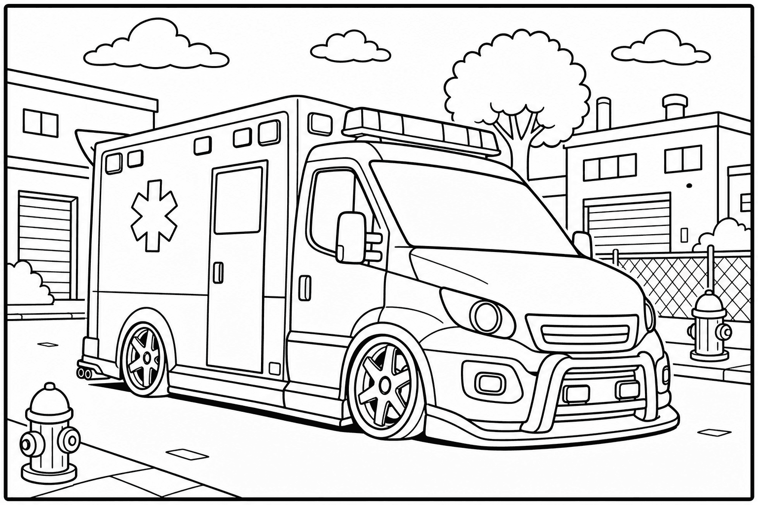 Iveco Daily Ambulance coloring page