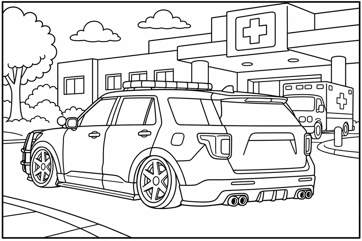Ford Police Interceptor Utility coloring page