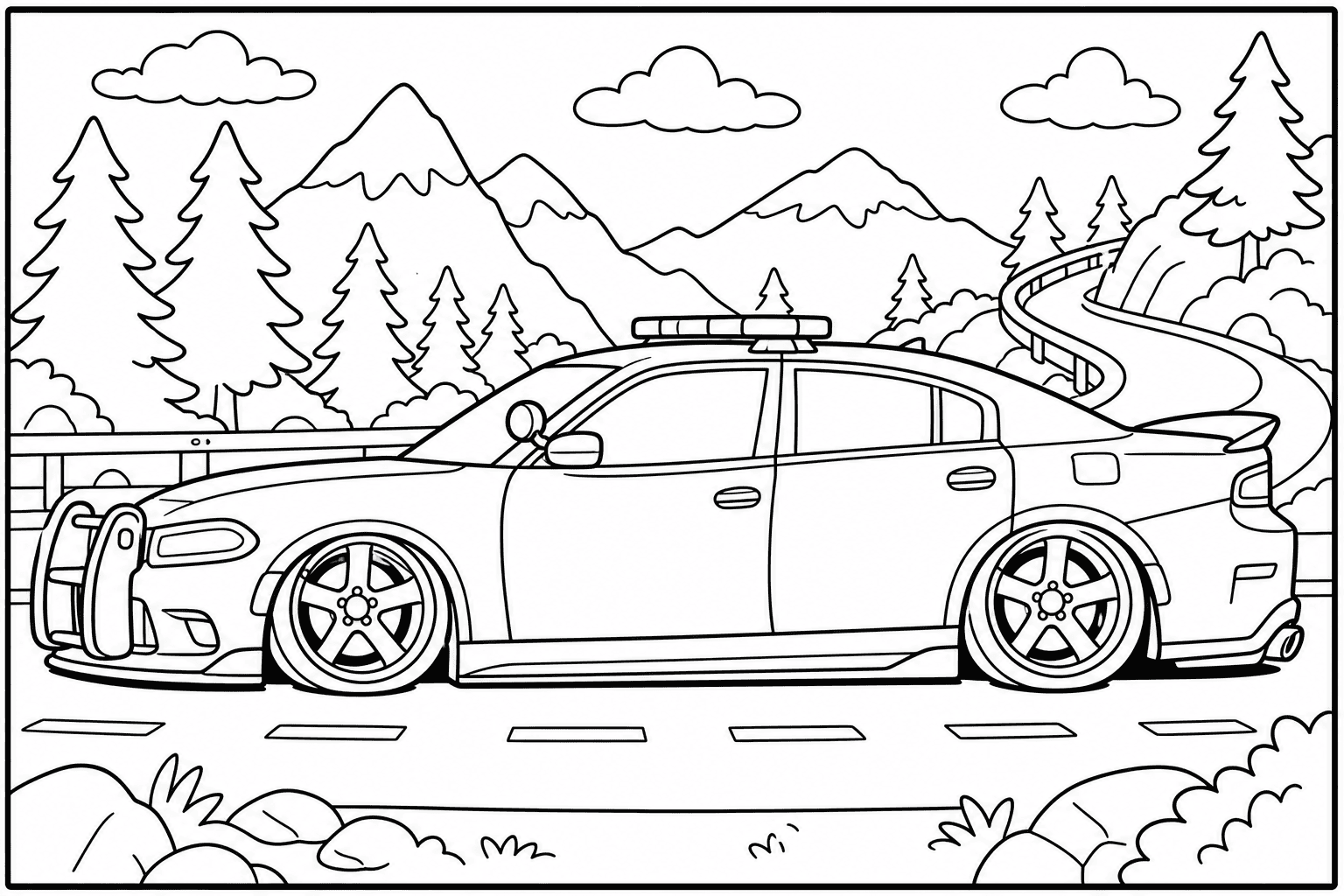 Dodge Charger Pursuit AWD coloring page