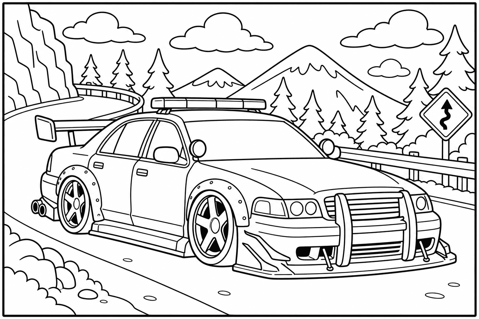 Ford Crown Victoria Police Interceptor coloring page
