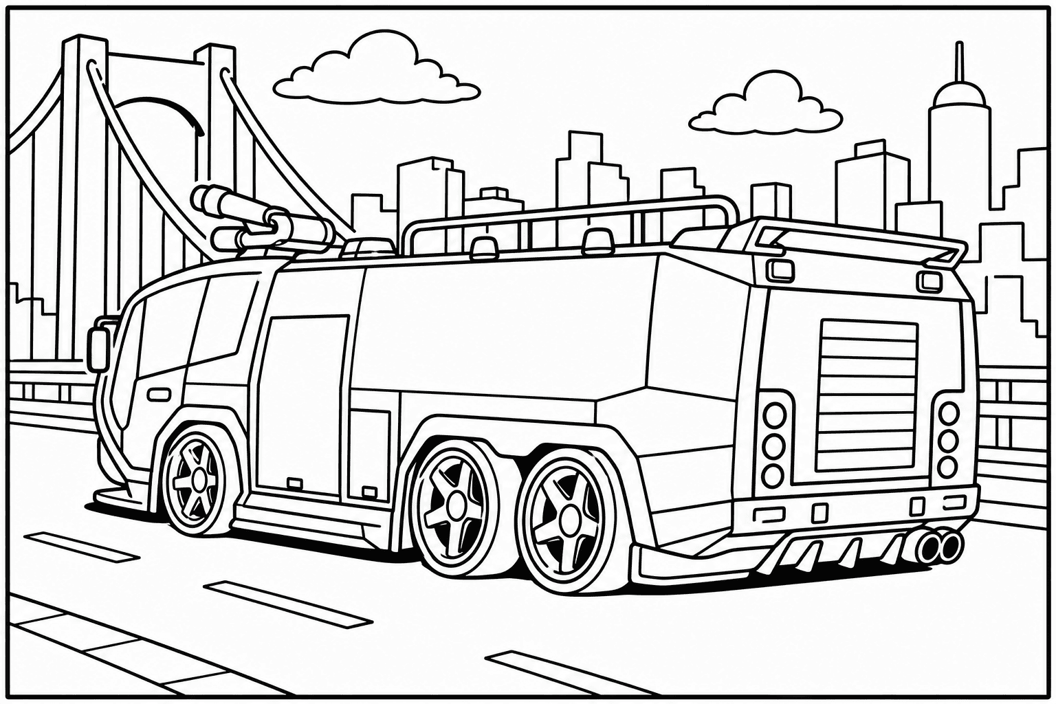 Rosenbauer PANTHER Airport Crash Tender coloring page from the Street Heroes book
