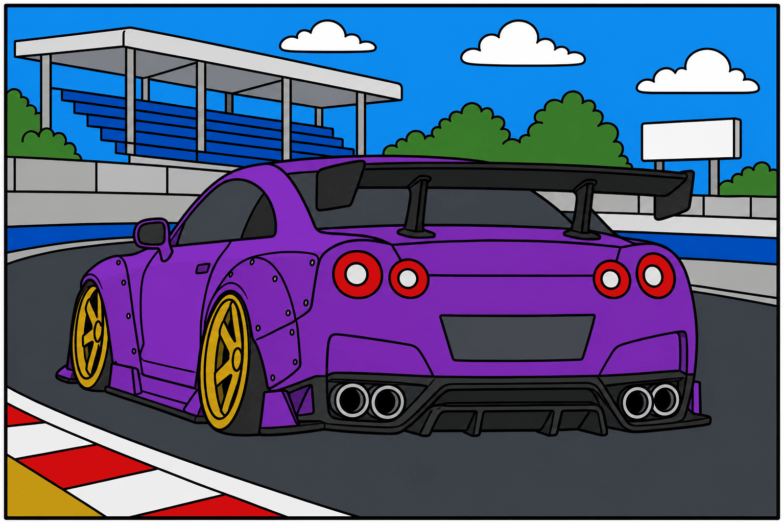Tuned Cars Edition — car coloring book cover