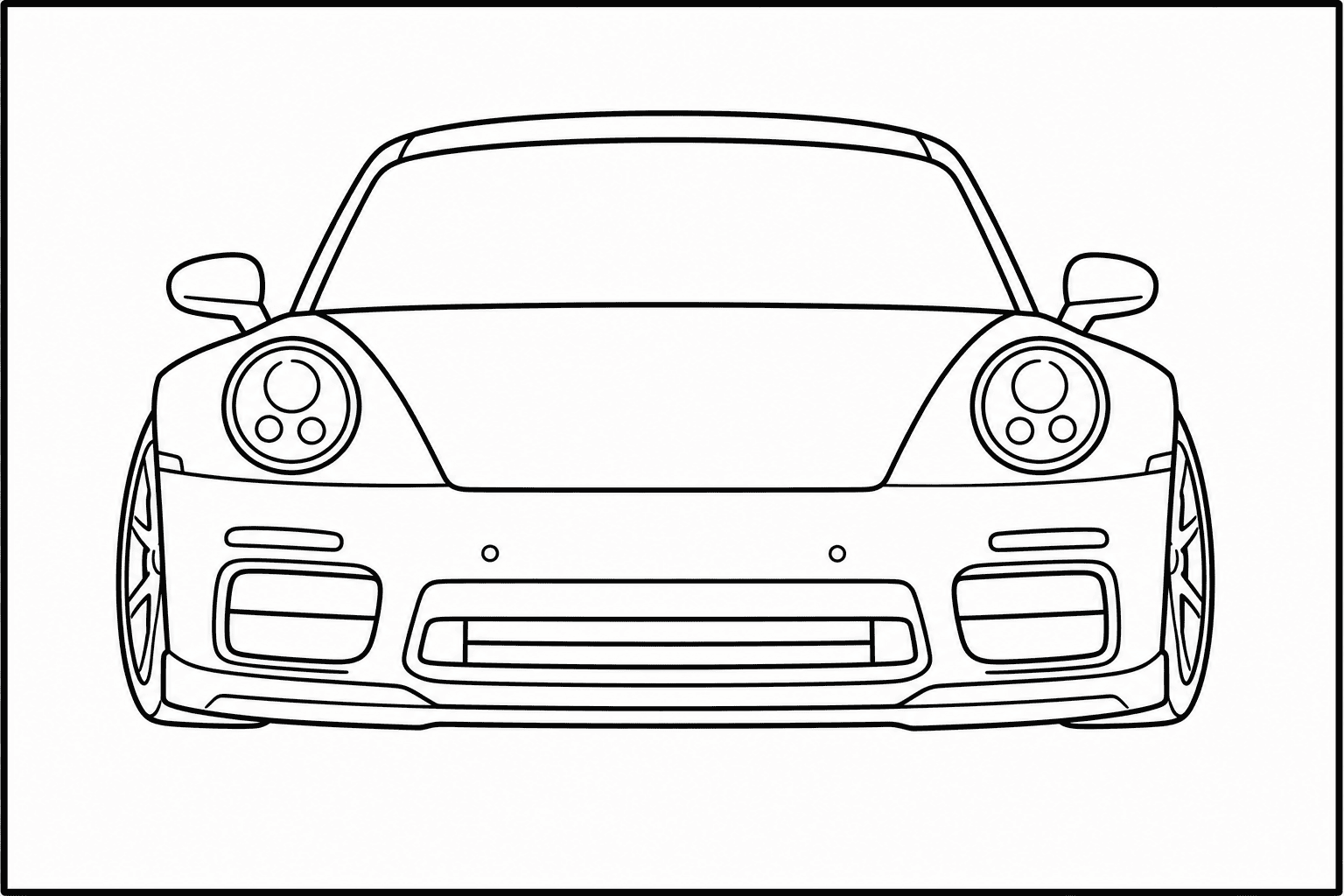 Porsche 911 Turbo S 992 coloring page from the Only Cars - Tuned book