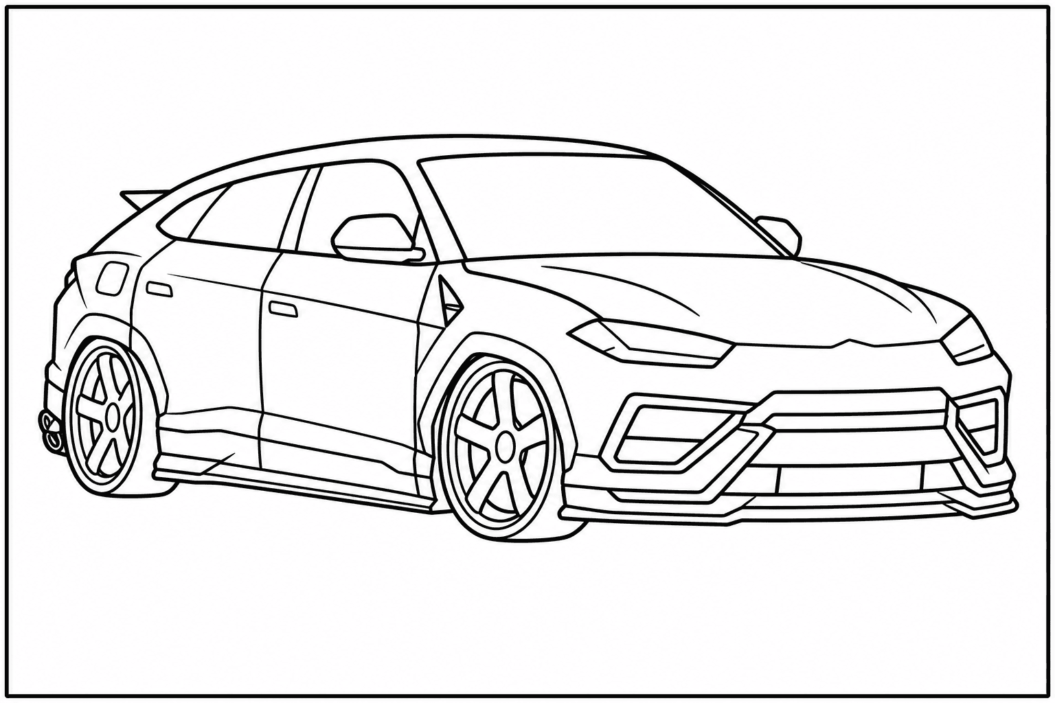 Lamborghini Urus Performante coloring page from the Only Cars - Tuned book