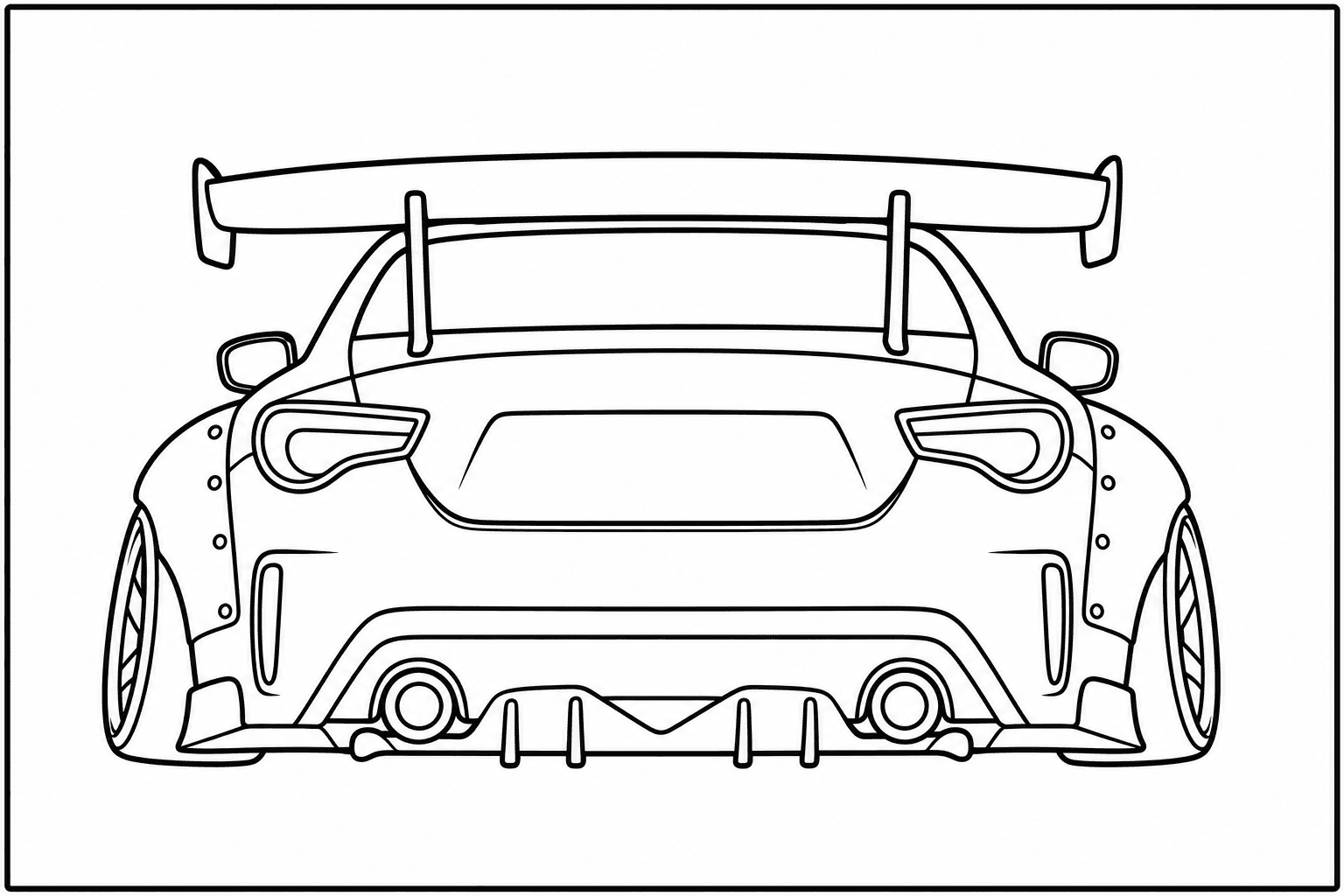 Subaru BRZ tS coloring page from the Only Cars - Tuned book