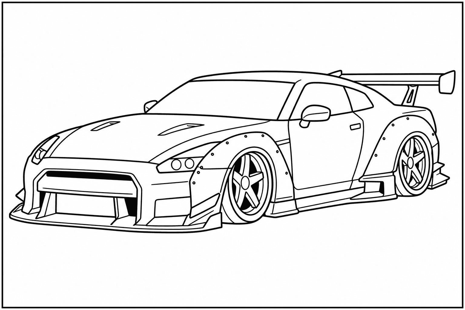 Nissan GT-R50 by Italdesign coloring page from the Only Cars - Tuned book