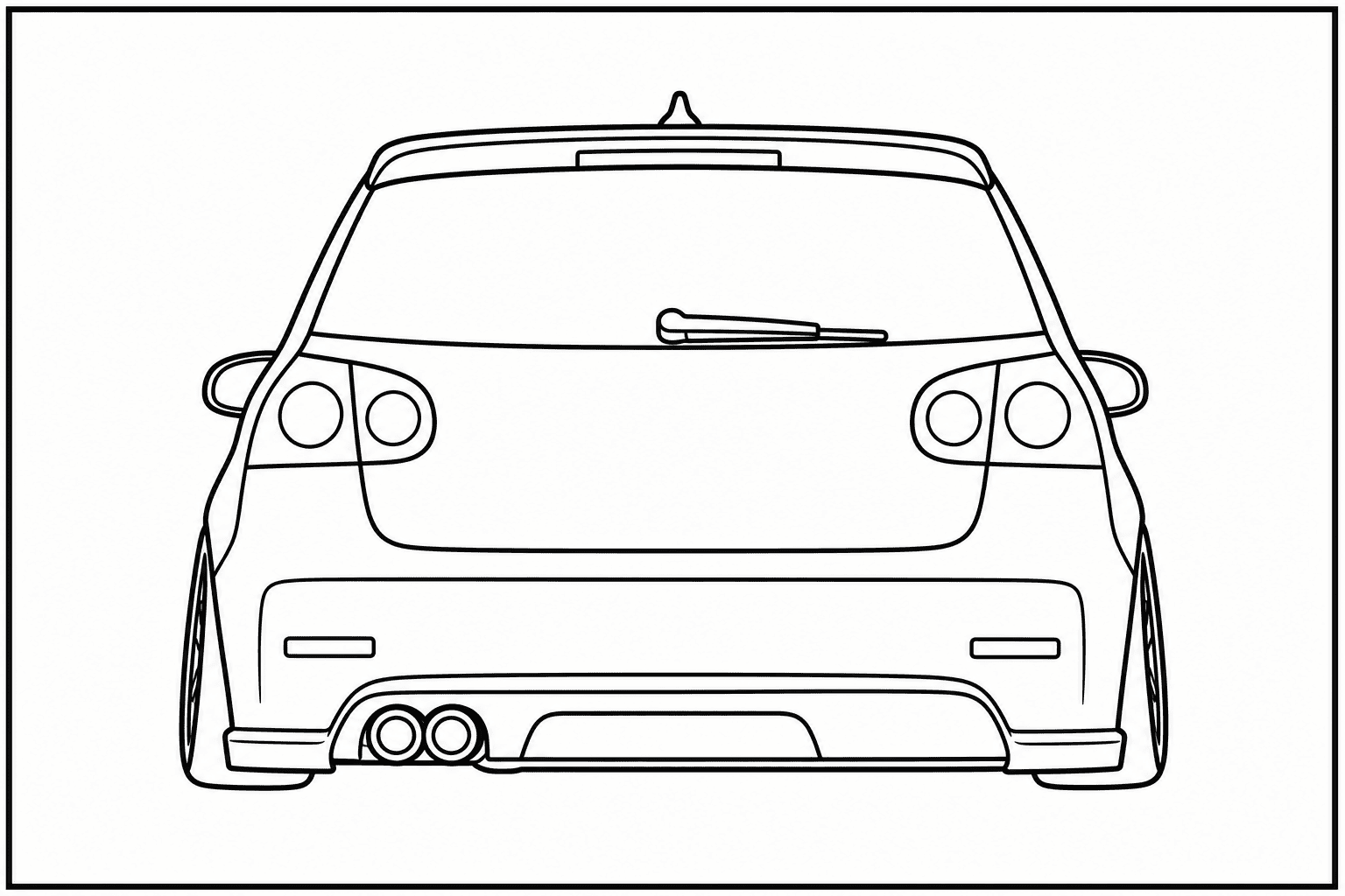 Volkswagen Golf GTI Mk5 coloring page from the Only Cars - Tuned book