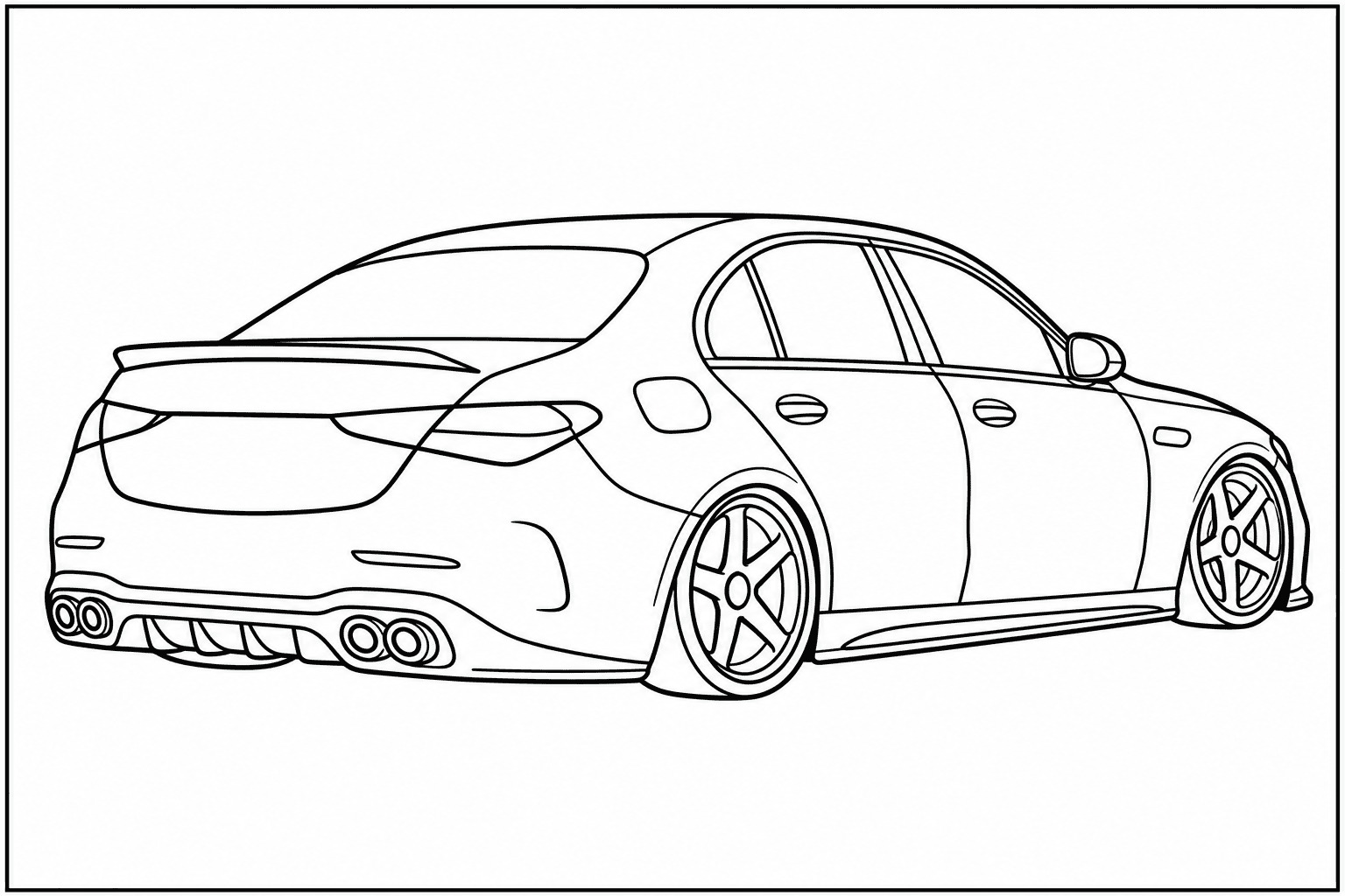 Mercedes-AMG C63 S E Performance W206 coloring page from the Only Cars - Tuned book