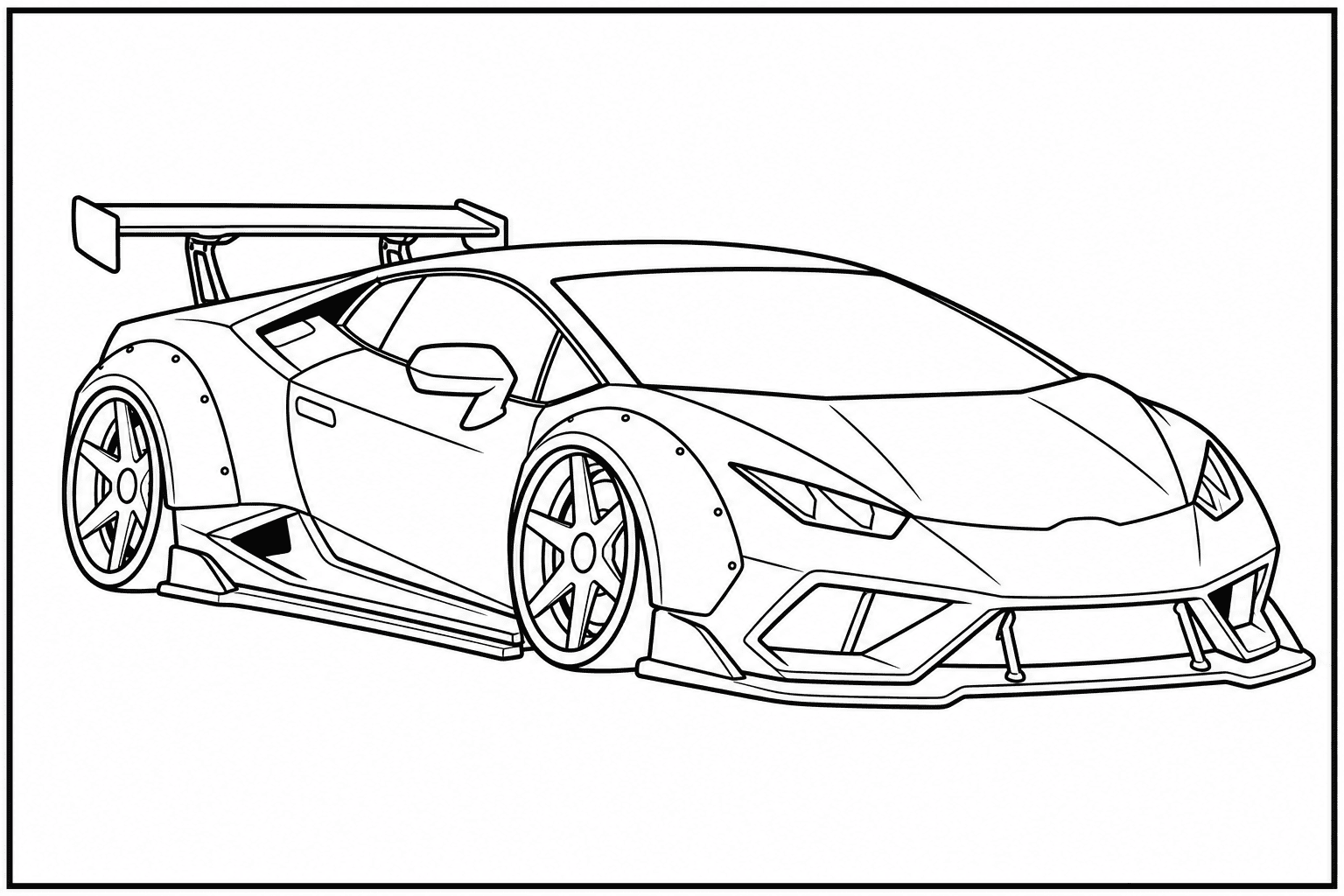 Lamborghini Huracán STO coloring page from the Only Cars - Tuned book