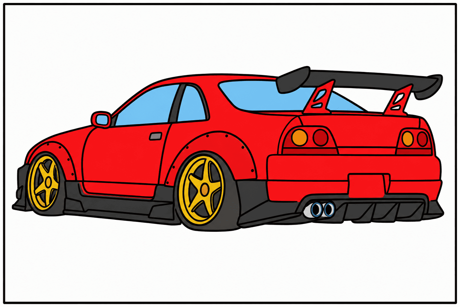 Only Cars - Tuned — car coloring book cover